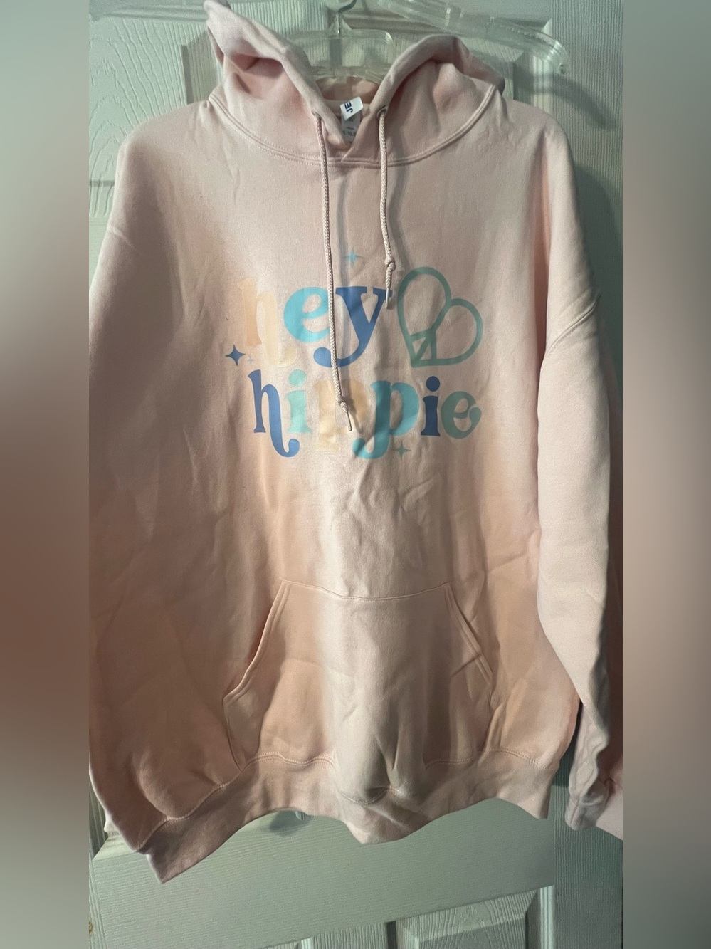 Hey Hippie Pink Graphic Hoodie Sweatshirt